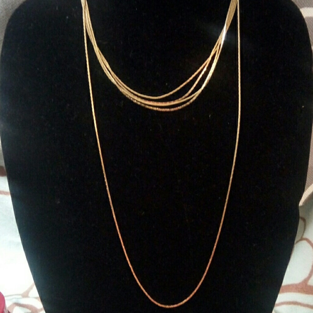 Goldtone multiple length necklace